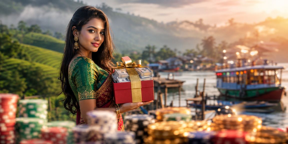 রাঙামাটির চা বাগানে ক্যাসিনো বিনোদনের পরিবেশে p4r প্ল্যাটফর্ম উপভোগরত একজন ব্যবহারকারী