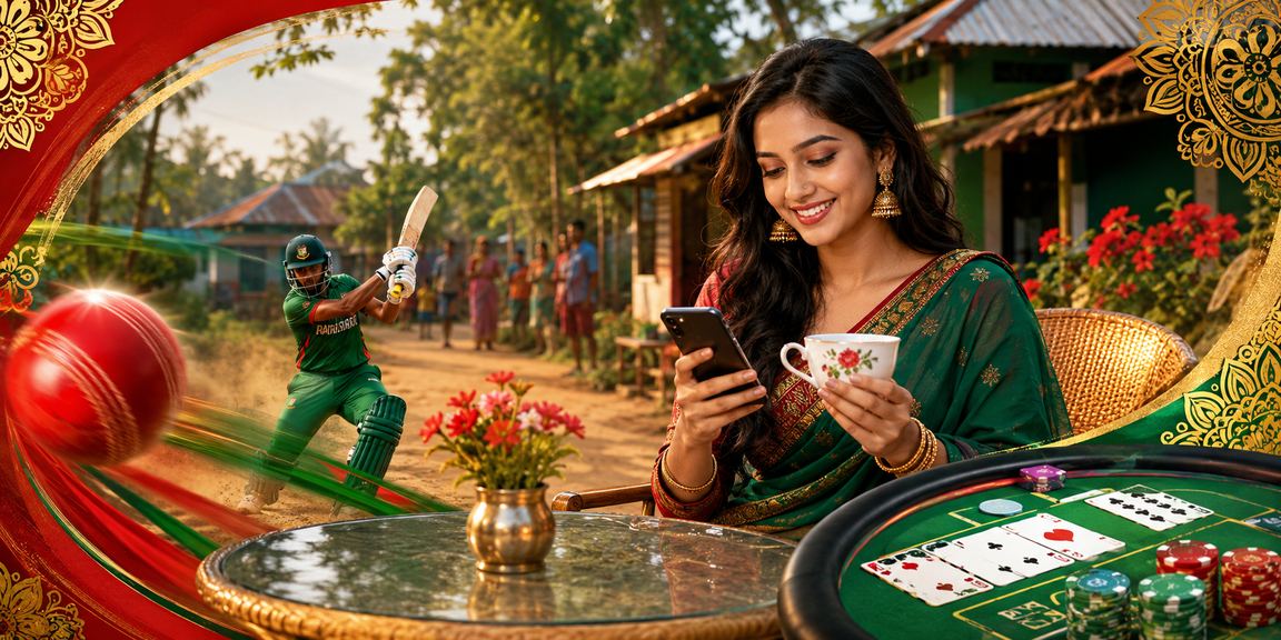 রংপুরে ক্রিকেট বেটিং প্রোমোশনে লাল-সবুজ রঙের উত্তেজনাপূর্ণ পরিবেশ